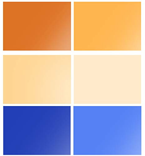 Selens 40x50cm Farbfilter Folie CTO CTB Blau Orange Transparente Farbkorrektur Beleuchtungs Folien für 800W Rot Licht Flash Studio Foto Fotografie 6 Stück