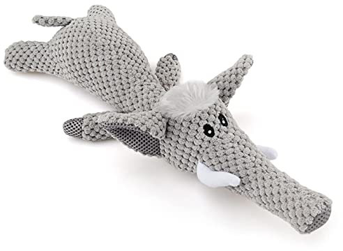 Spielzeug für Hunde, Interaktives Plüsch Hundespielzeug, Hundespielzeug Kleine Hunde Quietsche Hundespielzeug für Kleine Mittelgroße Hunde Welpenspielzeug zur Linderung von Angstzuständen (Elefant)