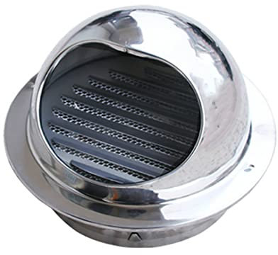 Ø50-300mm, Edelstahl Lüftungsgitter, Ablufthaube Abluftgitter für Kamin Belüftung, Abluft Zuluft Metall Gitter, mit Netz, Wetterfest, für Bad, Küche, Haushalt Werkzeuge (50mm/1.96in)