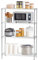 Iris Ohyama, Schwerlastregal, Aufbewahrungsmöbel aus Metall, Metallregal auf 4 Ebenen, Steckbar, höhenverstellbar, Küche, Garage, Büro - Metal Rack MR-MM4 - Silber