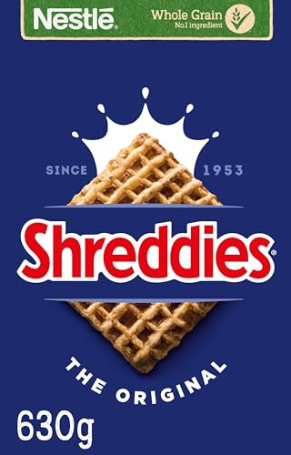 Nestlé Cereals - Shreddies Breakfast Cereal - Bitesize Wholegrain Wheat Squares - The Original - High Fibre, No Added Sugar - 630g