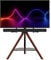 AVF Hoxton TV Floor Stand - With Soundbar Mount Included - Free-standing Tripod TV Unit, Solid Dark Wood Legs, Black Glass Shelf, For TVs 32 to 70