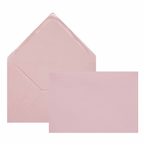 Edition Seidel Lot de 100 enveloppes roses de qualité supérieure - Format similaire au format B6 - 12 x 17,5 cm - 80 g/m² (rose, 100 pièces/pièce)