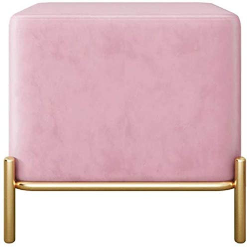 Fußhocker, Schminktisch, Fußstütze, Sofahocker, nordische Türwechsel-Schuhbank, Wohnzimmer-Sofabank (Rosa)