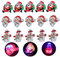 COLLBATH 25pièces Lumineuse De Noël Forme De Père Noël Éclairage Accessoires Festifs Pour Garçon Fille Pour Fêtes
