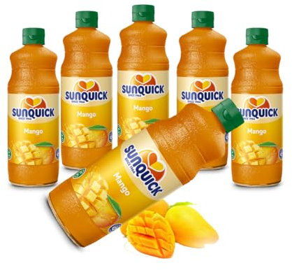 Natural Mango Fruit Juice Concentrate, Makes 210 Glasses, 700ml Pack of 6