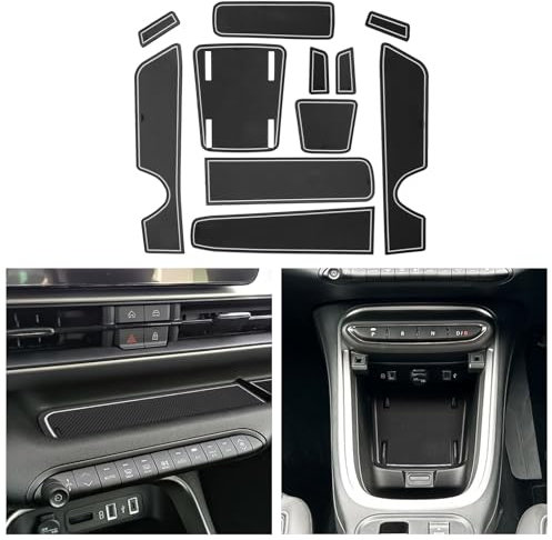 CDEFG Compatible avec Jeep Avenger 2023 2024 Tapis Anti-poussière Antidérapante, Avenger Intérieure Tasse Boîte de Bras Tapis de Stockage Avenger EV Hybrid Accessoires (Blanc)