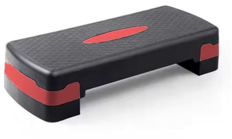 KARAN KING Fitness Stepper for Home & Gym, Cardio, Weights, Yoga, Workout – Adjustable 2 Step Level Heights (10,15 cm) – Perfect Equipment Accessory Set for Fitness Routines (Red)