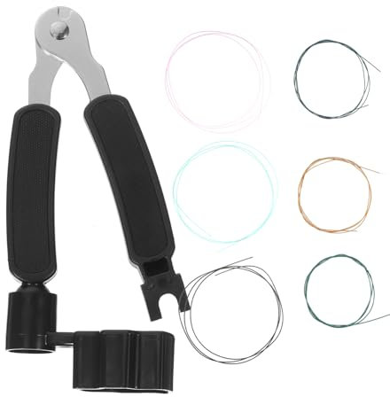Toyvian 1satz Gitarren-werkzeugset Mit Saitenwinder Cutter Und Pin-puller Für Gitarre Bass Banjo Und Mandoline Saitenwechsel-kit Mit Farbcodierten Saiten
