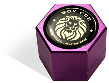 YEUEK TAOM Sechseckiger magnetischer Kreidehalter, tragbarer Pool-Queue-Kreidehalter für Raubfischkreide, leiser Kreidehalter, Pool-Billard, Pool-Queue-Kreide-Koffer für sechseckige, runde