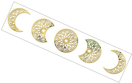 Mond Selbstgemacht Wanddeko 1 Satz Acryl Gold, Selbstklebend | Wandtattoo Lustig, Schickes Mond Design, Dekorativ, nicht Leicht zu Verblassen