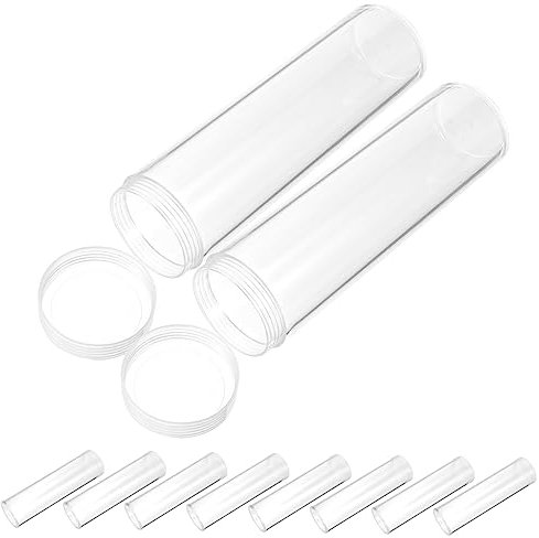 10st Aufbewahrungsröhrchen Viertelhalter Etui Für Münzhalter Aufbewahrungsbox Für Münzen Rohr Aus Haargummietui Münzschutz Für Alle Münzen Münzspender Halloween Plastik Zähler