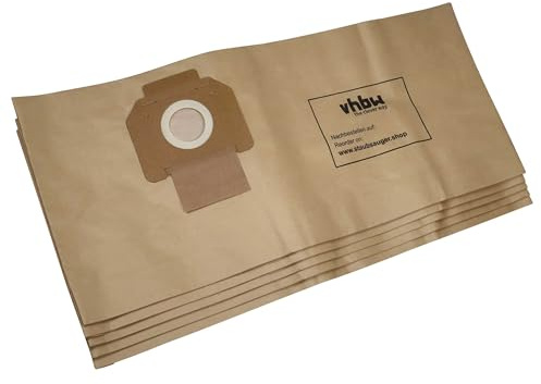 vhbw 5 Staubsaugerbeutel kompatibel mit Makita 447 M | VC2512L, VC2012L, P-70219, VC2010L, P-72899 Staubsauger - Papier, 66cm x 27,8cm, braun