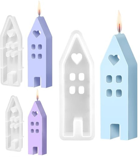 3 Pièces Moules en Silicone de Pâques Maisons,Silicone Moules Coulée Maisons,Moules en Silicone Pour Maisons Avec Fenêtre,Moule en Résine Epoxy, Moule en Silicone Pour Savon,Plâtre,Artisanat