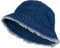 styleBREAKER Damen Fischerhut aus Jeansstoff mit Fransen | Bucket Hat Denim | Sonnenhut mit verstellbarem Zugband | Anglerhut für Frühling & Sommer, Farbe:Dunkelblau
