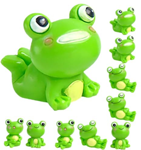 VINTORKY 12 Stücke Frosch Dekorationen Mini Frosch Figuren Für Garten Outdoor Home Terrasse Rasen Hof Dekorationen