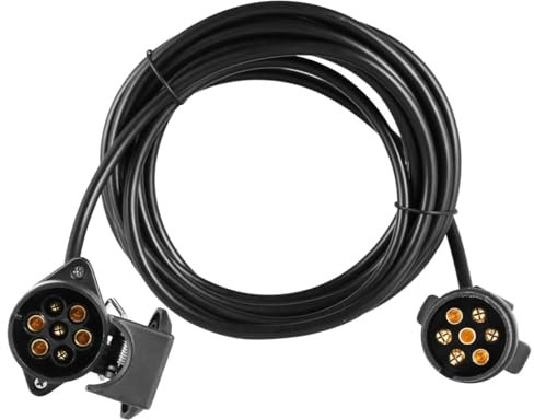 ETUKER Rallonge Remorque 7Broches 6M 12v Câbles D'extension Remorques 7 vers 7 Broches Prise,Adaptateur Précâblé pour Voiture