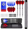 HARROWS Caliber Soft Tip Darts Set I Professional Tungsten Darts I 16pc with Dart Stems, Dart Flights, Darts Case I 18g