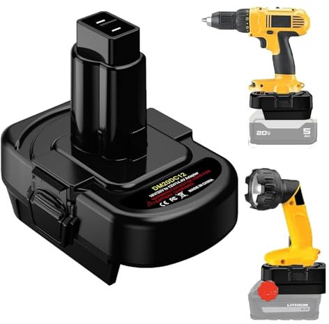 Battery Adapter for DeWalt & for Milwaukee to Dewat 12V/14.4V Ni-CD Battery Adapter Use for Dewat 12V/14.4V Ni-CD Cordless Power Tool (Adapter only)