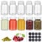 Hejo 10 Pcs Mini Bouteille Verre, 60 ml Petite Bouteille en Verre avec Étiquette, Petite Bouteille Shot de Jus, Mini Bouteille Shot pour Jus de Fruits Jus de Gingembre (Couvercle Blanc)
