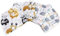 FENSILO Moltontücher|80x80cm|4er Pack-Flanellwindeln aus 100% Baumwolle,Moltonwindel Spucktücher Baby, Spucktuch Flanell Moltontuch Unisex Spucktücher für Jungen oder Mädchen Porcupine Bear