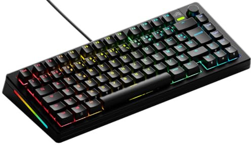 Glorious Gaming GMMK 3: Mechanische Tastatur, TKL 75%, modulares Dichtungssystem, Doubleshot-PBT-Tastenkappen, Aluminium-Schalterplatte, Hot-Swap (3/5-Pin), Französische AZERTY - Schwarz