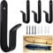 Asaisimg Lot de 4 clips muraux horizontaux pour planche à neige, support mural pour planche à neige, support de rangement pour planche à neige, planche à neige, support de rangement pour chambre
