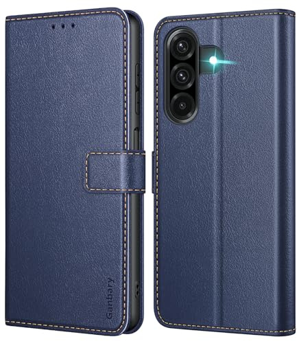 Ganbary Coque pour Samsung Galaxy A26 5G, [Housse en Cuir PU Premium] [Etui à Rabat] [Pochette de Portefeuille], Étui de Protection pour Samsung Galaxy A26 5G - Bleu Marine