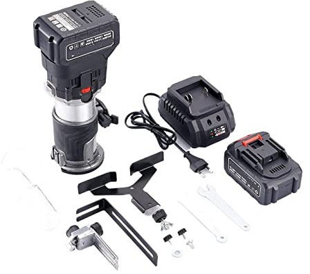 Incisione Scanalatura Rifilatrice Intaglio a mano Router Lavorazione del legno Incisione elettrica for fresatura del legno for batteria 18v Costruzione stabile e durevole