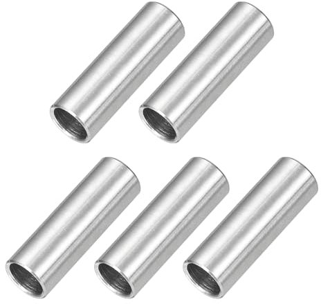 QUARKZMAN 5 Pcs Entretoises en Acier Inoxydable, 8mm ID x 10mm OD x 40mm L Acier Inoxydable 304 Entretoise de Vis à Douille Ronde Non Filetée Rondelle pour 5/16 ou M8 Vis Boulons Écrous