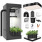 MODVKVK Growzelt Komplettset 60x60x160cm Grow Tent Kit mit 200W LED Vollspektrum Grow Lampe Dimmbar, GrowZelt Kit Komplettes Hydroponics Grow Tent Complete Set
