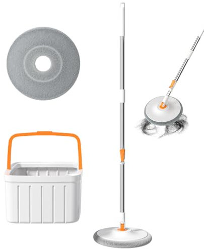Bexdug Mop And Bucket Set,Mop Bucket Set For Floor Cleaning With Wringer - 2 Compartment Wall Dry Water Scrubber For Commercial Industrial Restaurant