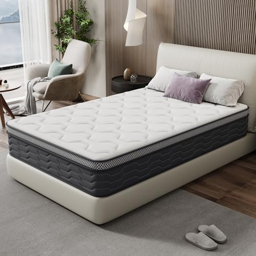 DEWINNER Matratze 90x200cm, Federkern- und Schaumstoffmatratze, 27 cm hoch Taschenfederkernmatratze, perfekte Unterstützung, mittlerer Härtegrad, antimilben, antiallergisch, antibakteriell(H3)