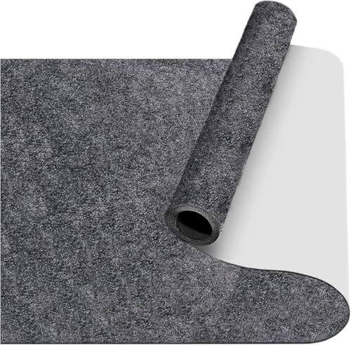 Fondlife Filz Selbstklebend,150 * 40cm Selbstklebender klebriger Filz,2mm Filzgleiter Selbstklebend Möbelgleiter,Self-Adhesive Felt für Couch,Tischbeine,DIY (Schwarzgrau, 150x40cm)