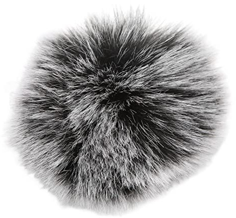 AKLOSIPY Künstliche Pelzlier -Mikrofon -Gewinn für C & Enhanced (Schwarz-Weiss)