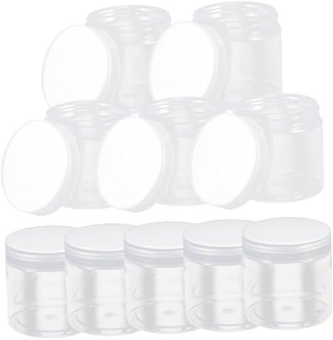 Ciieeo 10piezas Botellas De Plástico Herméticas Para Alimentos Práctica Con Tapa Giratoria
