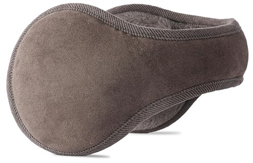 Unning Winter Ear Muffs for Men Women Fleece Foldable Adjustable Earmuffs Soft Plush Back The Head Ear Warmers for Cold Weather
