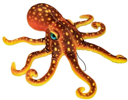 AQCQDQ Octopus Kuscheltier, Kreative Plüschtier Oktopus Kissen, Realistisches Oktopus Plüsch Puppe, Weiches Spielzeug, Geschenke für Kinder (dunkel)