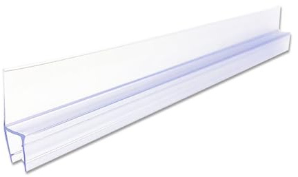 Wuyangcun 70CM Shower Door Seal Strip H Shape Transparent PVC Water Stopper Fits 4-12mm Glass for Curved and Vertical Screens or Doors (6mm)