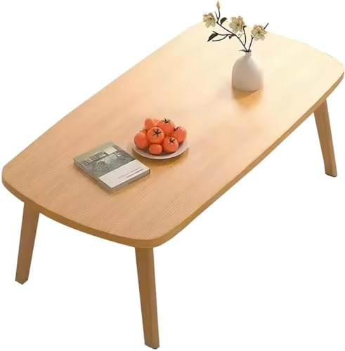 Thaookte Tisch Niedrig Klappbar Kleiner Couchtisch Schreibtisch Tragbarer Bodentisch Klein Camping Beistelltisch Home Office Klappbarer Computertisch Kaffeetisch Sofatisch, 100x50x44Cm