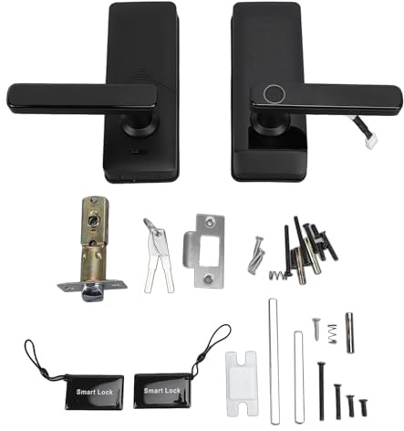 Serratura Smart Per Porta Blindata, Serratura Elettronica Biometrica con Impronta Digitale, Password, Tessera e Applicazione - Alta Sicurezza, Riconoscimento NFC, Compatibile