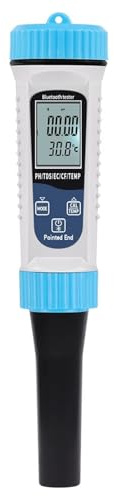 PFVCGTRU Wasserqualitätstester, Digitaler Wassertester Bluetooth 5-in-1 PH-Temperatur TDS EC CF-Messgerät Automatische Kalibrierungsfunktion Qualitätsdetektor