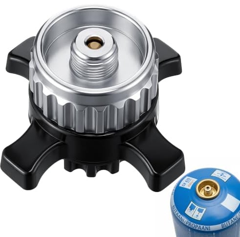 Enhon Gaskartuschen Adapter kompatibel mit Campingaz CV Easy Clic auf EN417 Schraubventil, Gasadapter aus Messing & Metalllegierung, luftdichte Verbindung für Camping- & Outdoor-Kocher