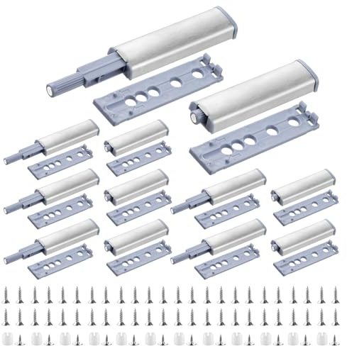 12 Stück Magnetische Push to Open Türöffner, Drucktüröffner für Möbel | Druckschnapper Öffner Druck, Schranktür Dämpfer für Türen Schubladen Schranktür, Inklusive Installationskit