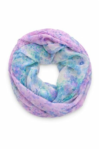 Generisch Damen Loop Schal mit Blumenmuster – Leichter Schlauchschal, Weicher Sommer Rundschal für Frühling & Herbst