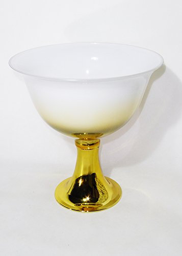 Coppa Vetro Bianco/Oro Cm 28