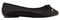 Yours Curve Plus Size - Slip On Ballet Flat Round Toe Ballerina Pumps Lightweight Bow in Wide E Fit & Extra Wide Eee Fit - Women's Black 10EEE