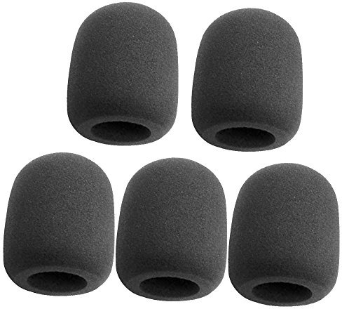 Mintice 5 X Black Handheld Stage Microphone Windscreen Foam Mic Cover Karaoke DJ