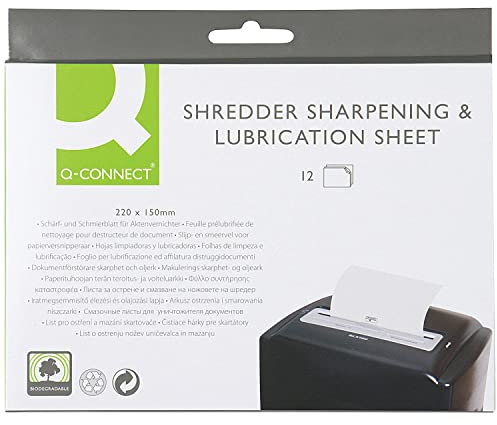 Q-Connect Shredder Sharpening and Lubrication Sheet 220x150mm