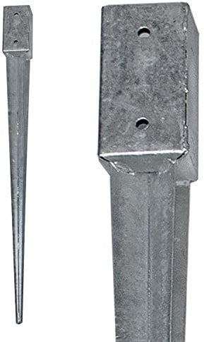 Einschlaghülse Vierkant, Länge: 750mm oder 900mm, Erdanker, Einschlagbodenhülse, Einschlaghülse, Bodenanker (900x71x71 mm)